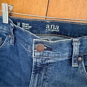 a.n.a Women's High-Rise Bootcut Jeans - Blue Denim